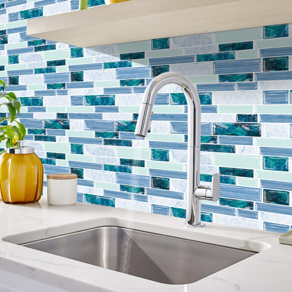 Ist Momoreo Ocean Green 10-Sheet Peel and Stick Backsplash 3D Adhesive Wall Tile 12"x12"(30.5 x 30.5 cm)