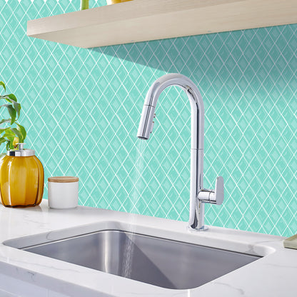 Diamond Tiles Peel and Stick Backsplash for Kitchen Walls - Summer Soft Green 12" x 12"(30.5 x 30.5 cm)