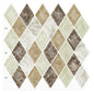 Brown Marble Diamond Tiles Backsplash Peel and Stick for Walls 12" x 12"(30.5 x 30.5 cm)